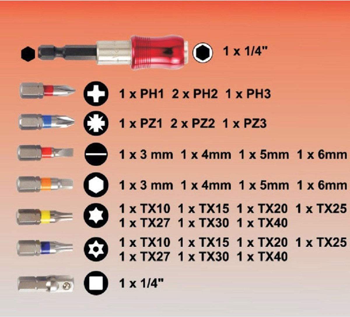 Connex COXB973932 Bit-Set 32-teilig