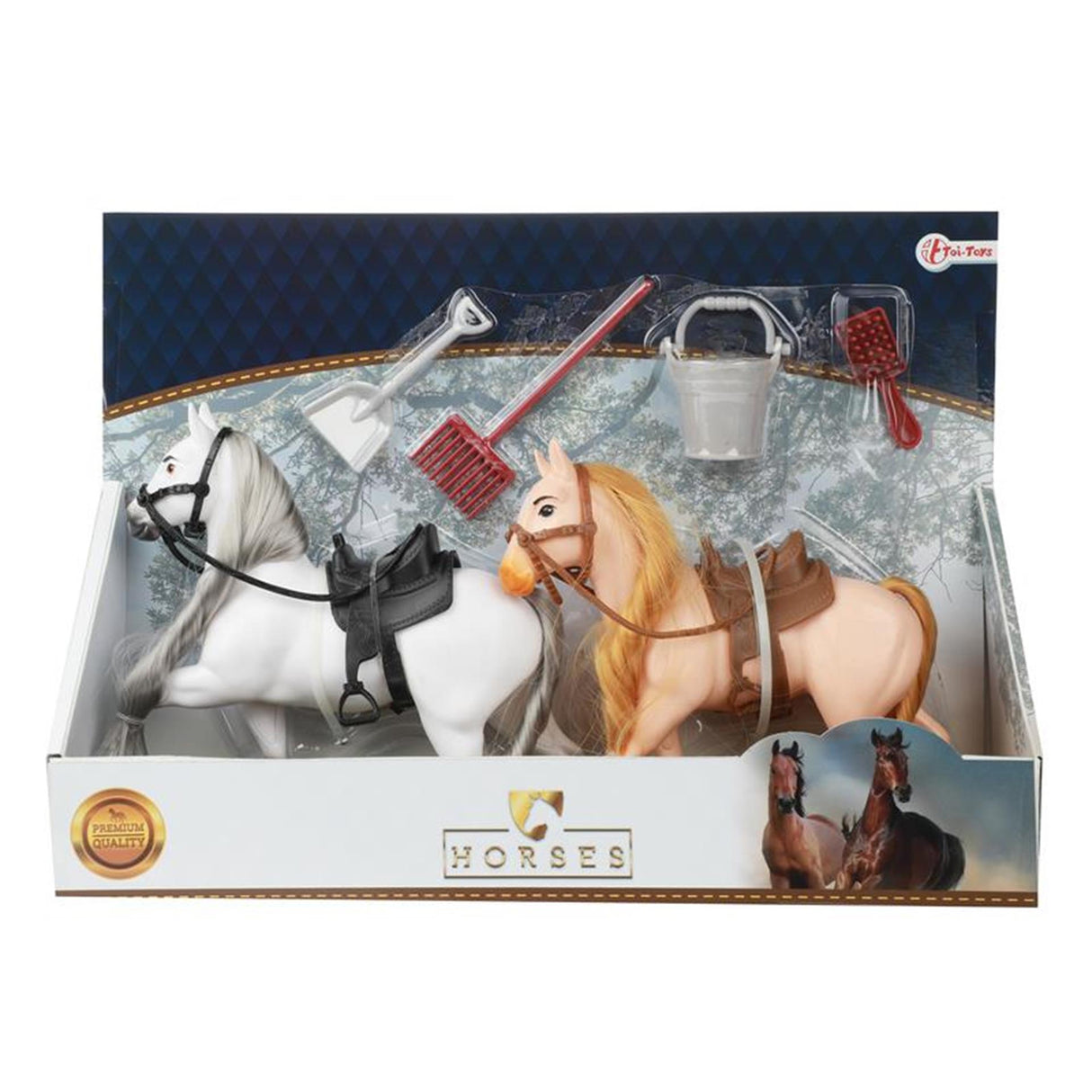Toi-toys toi toys horses 2 paarden + accessoires