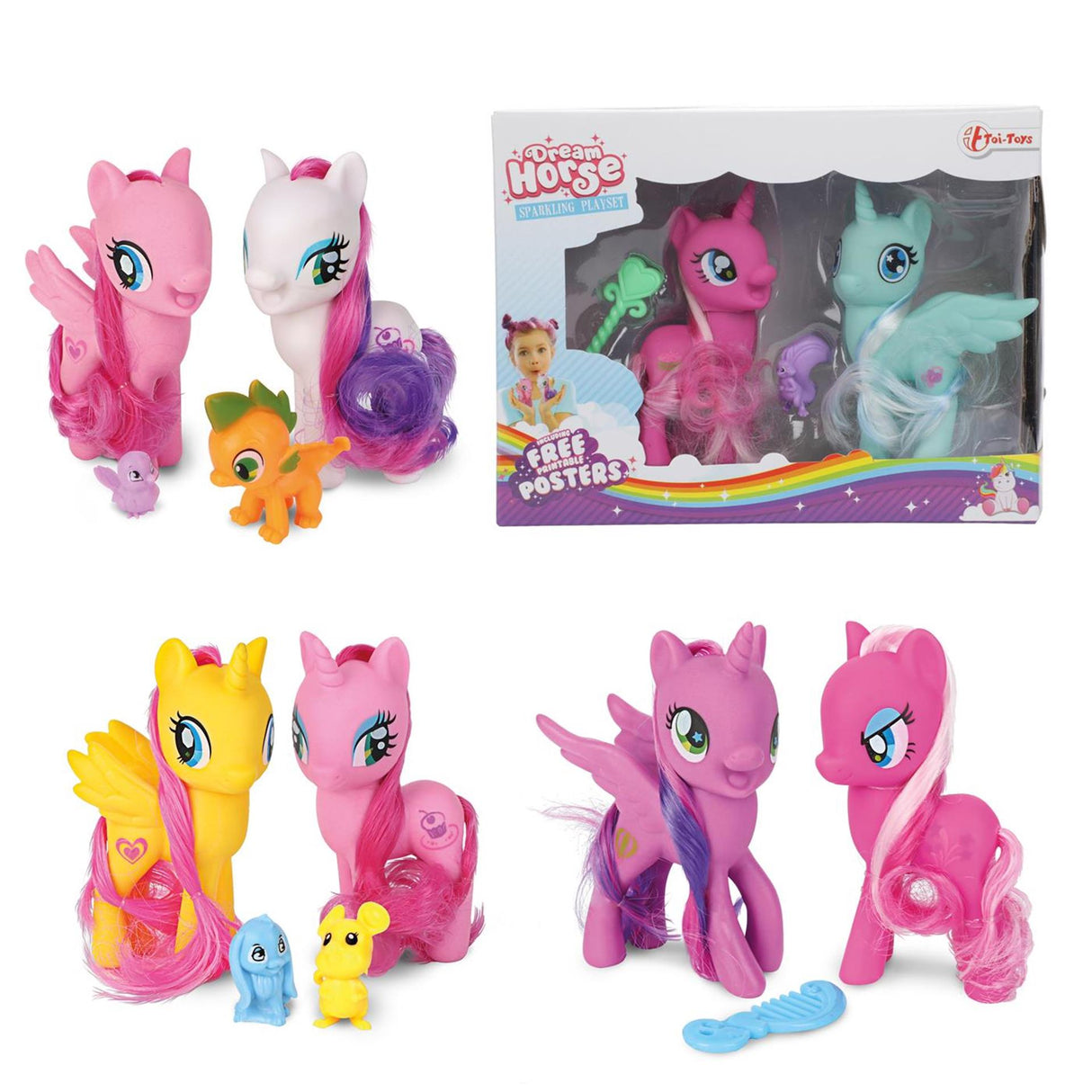 Toi-toys dream horse set fantasiepaarden