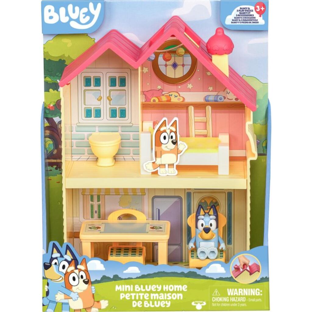 Elg Toys Bluey Mini Speelhuis med møbler og lekefigur