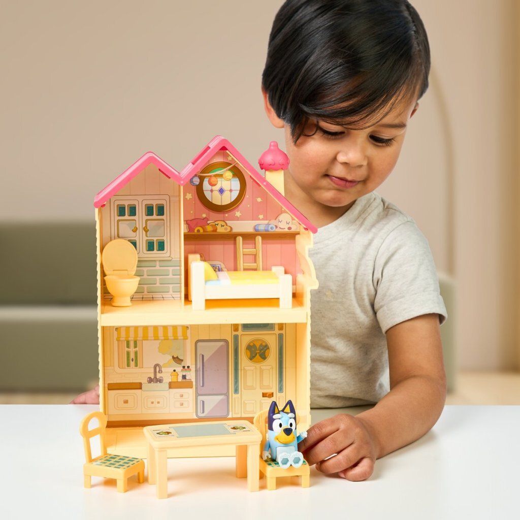 Elg Toys Bluey Mini Speelhuis med møbler og lekefigur