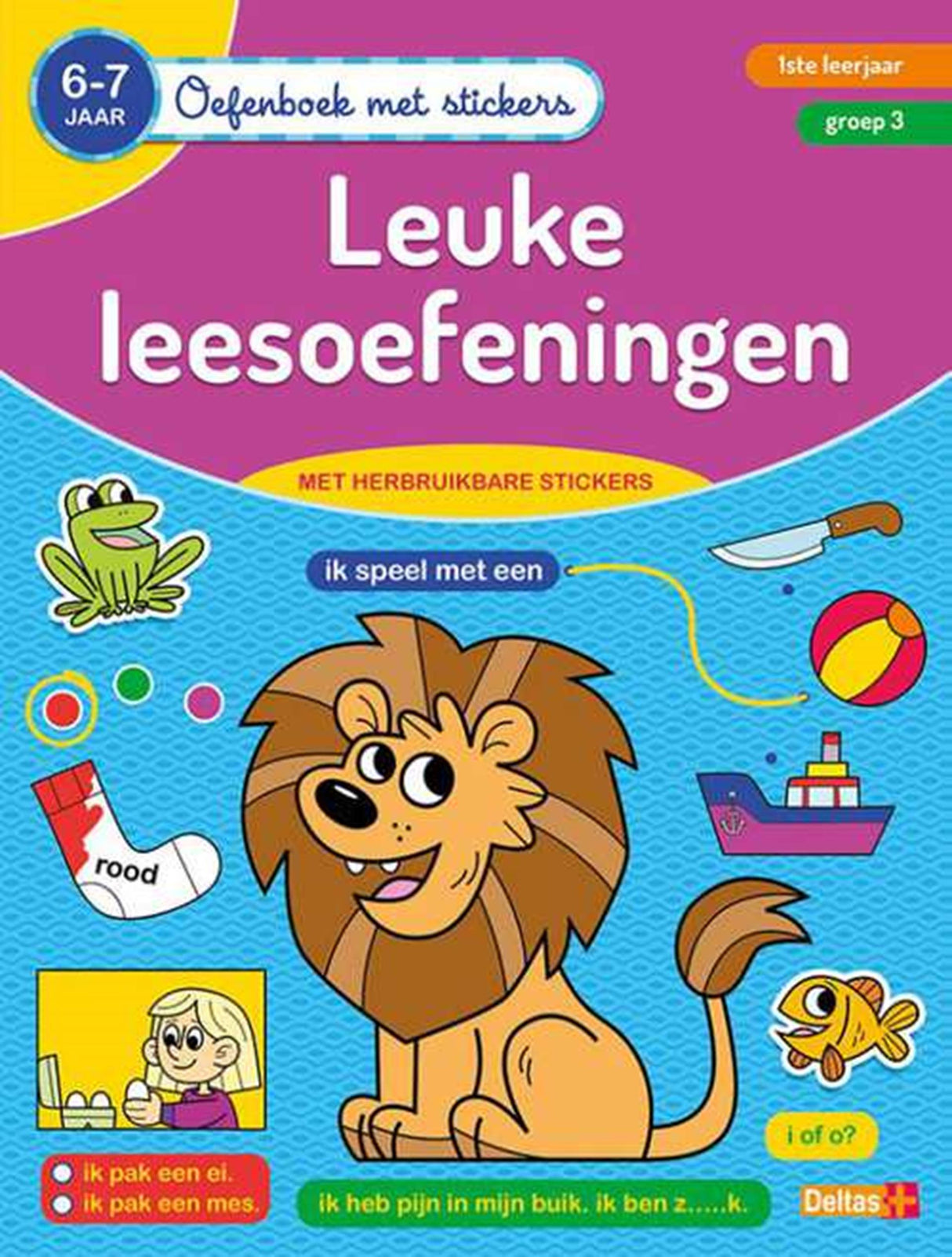 Livre d'exercices deltas avec autocollants - beaux exercices de lecture (6-7 ans)