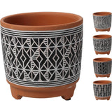 Home styling bloempot aardewerk 13,7x13,2cm