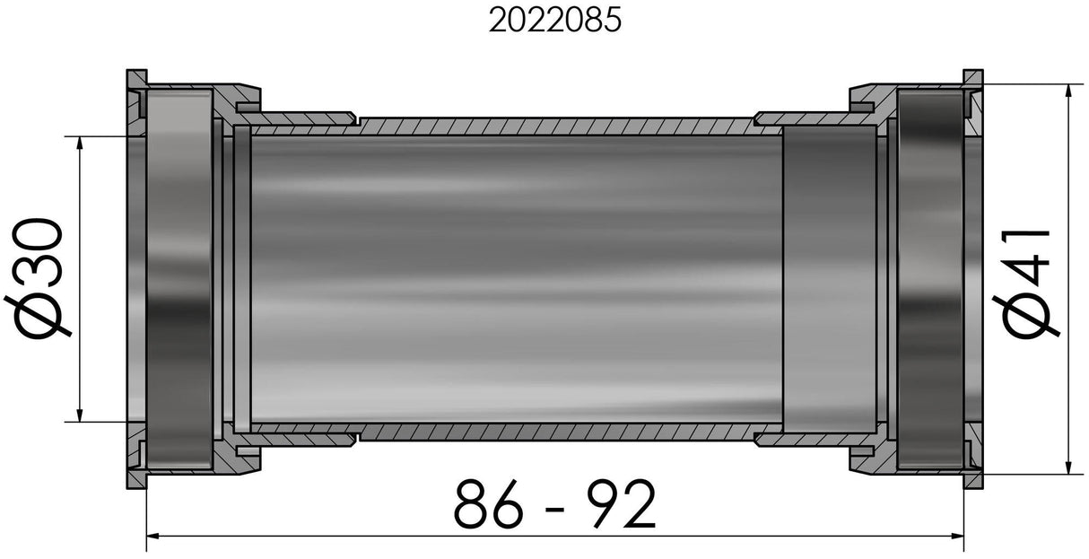 Elvedes Bot.Bracket Press Fit 41mm BB86-92 Shim.