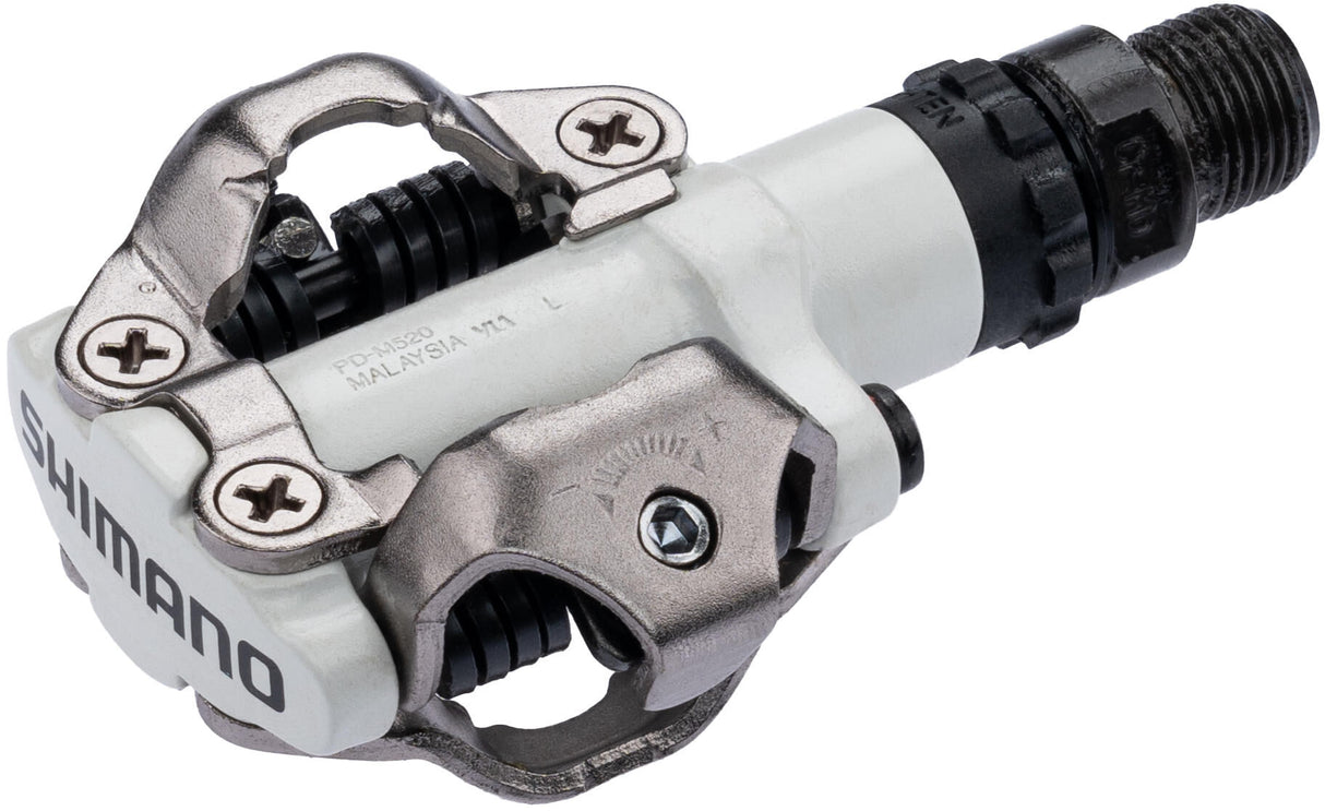 Shimano System Pedal PD-M 520 Polkimen Shim. PD-M520 SPD Molemmat S.alu Wh.