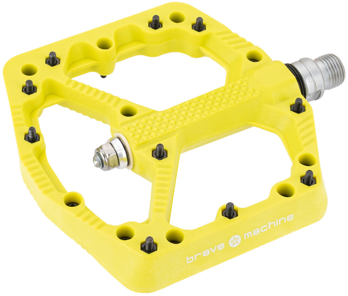Brave platformpedaal freeride 1 plat.pedal freeride 1 limegreen