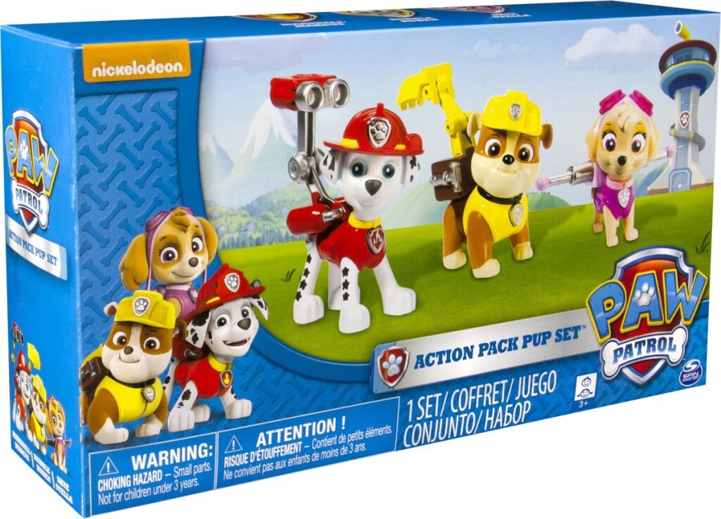 Paw patrol action pack pups 3 stuks