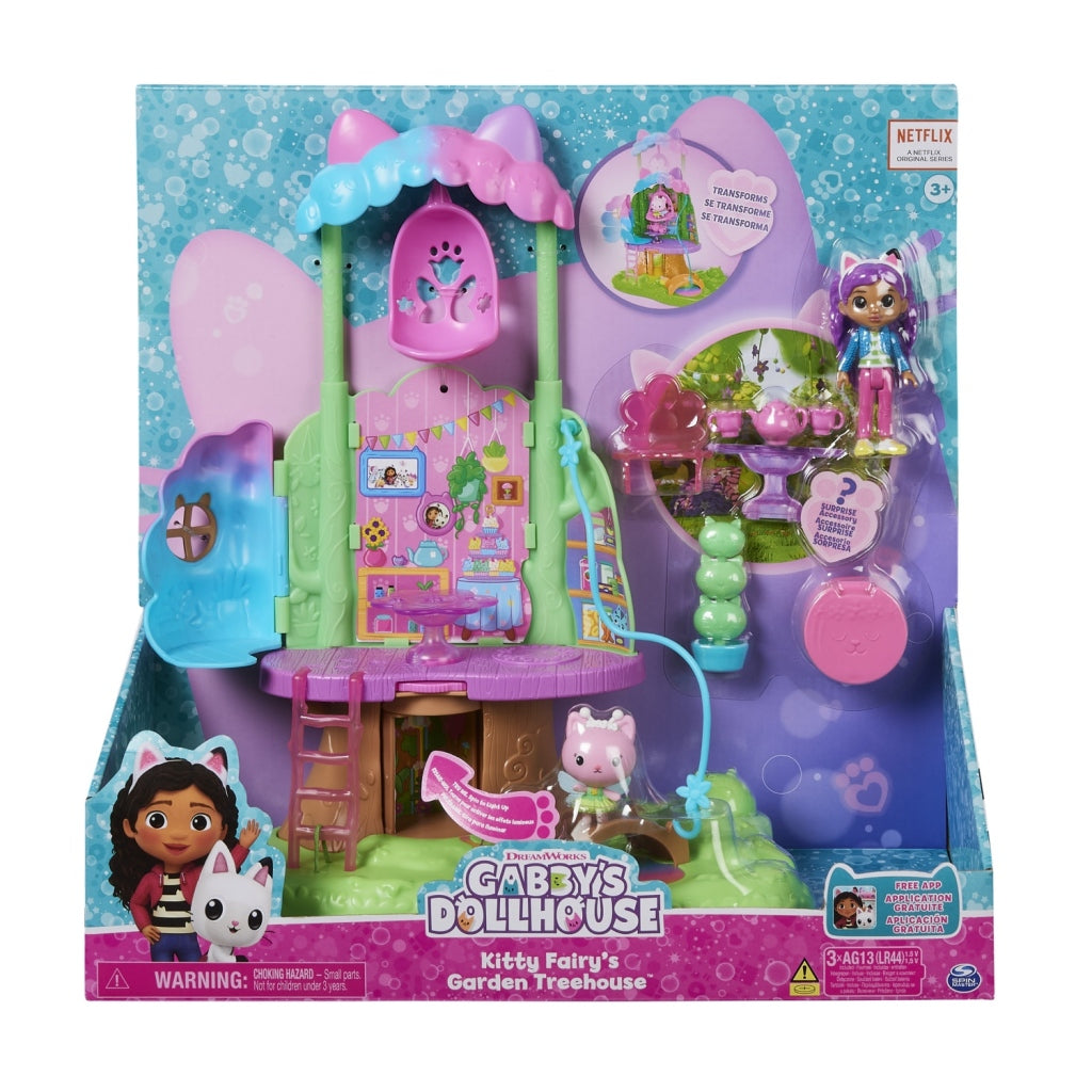 Gabby's Dollhouse Gabby #039; s Dollhouse Kittys Fairys Garden Treehouse