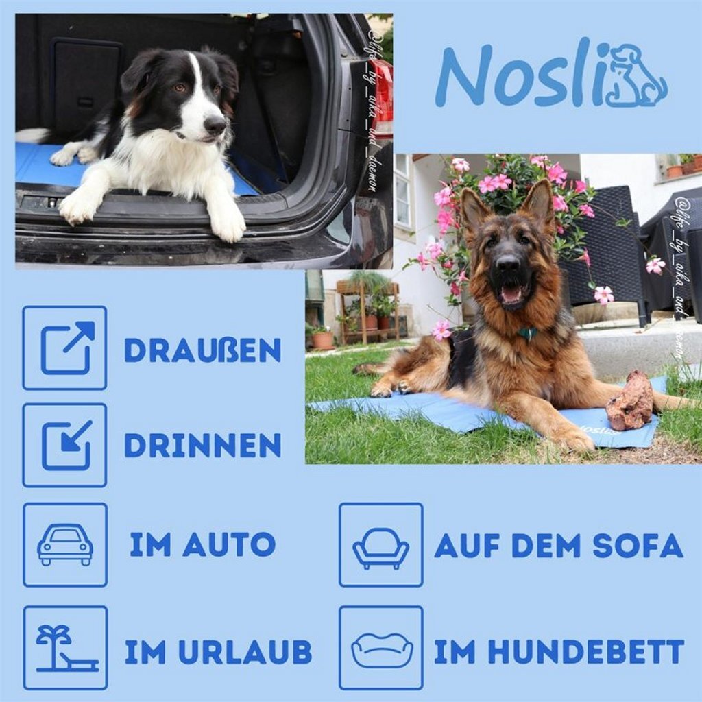 Noosli noosli self -cooling cool mat for dogs and cats 50x90 cm sea blue