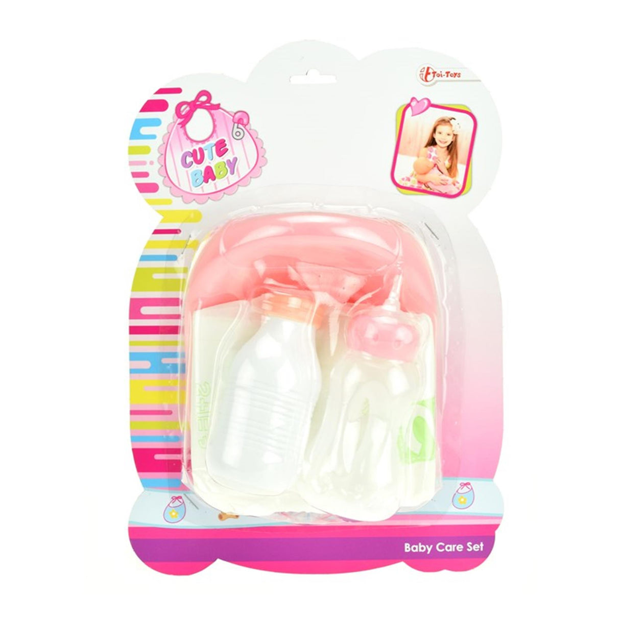Toi-toys potty, drinking bottle and diaper for baby doll girls