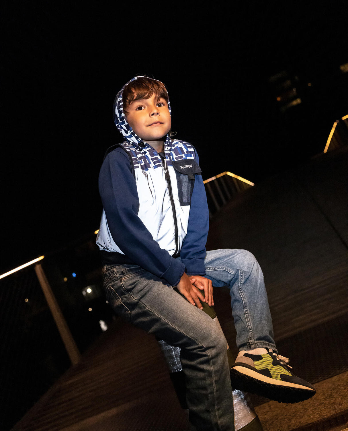 Wowow reflecterend vest yoho jacket blue reflective children yoho blue fr gr. m