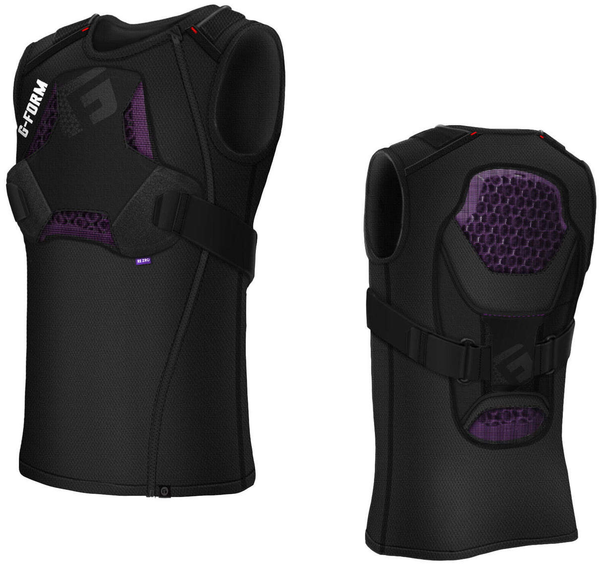 G-form chest and back protection MX spike chest back prot. mx spike size xl black