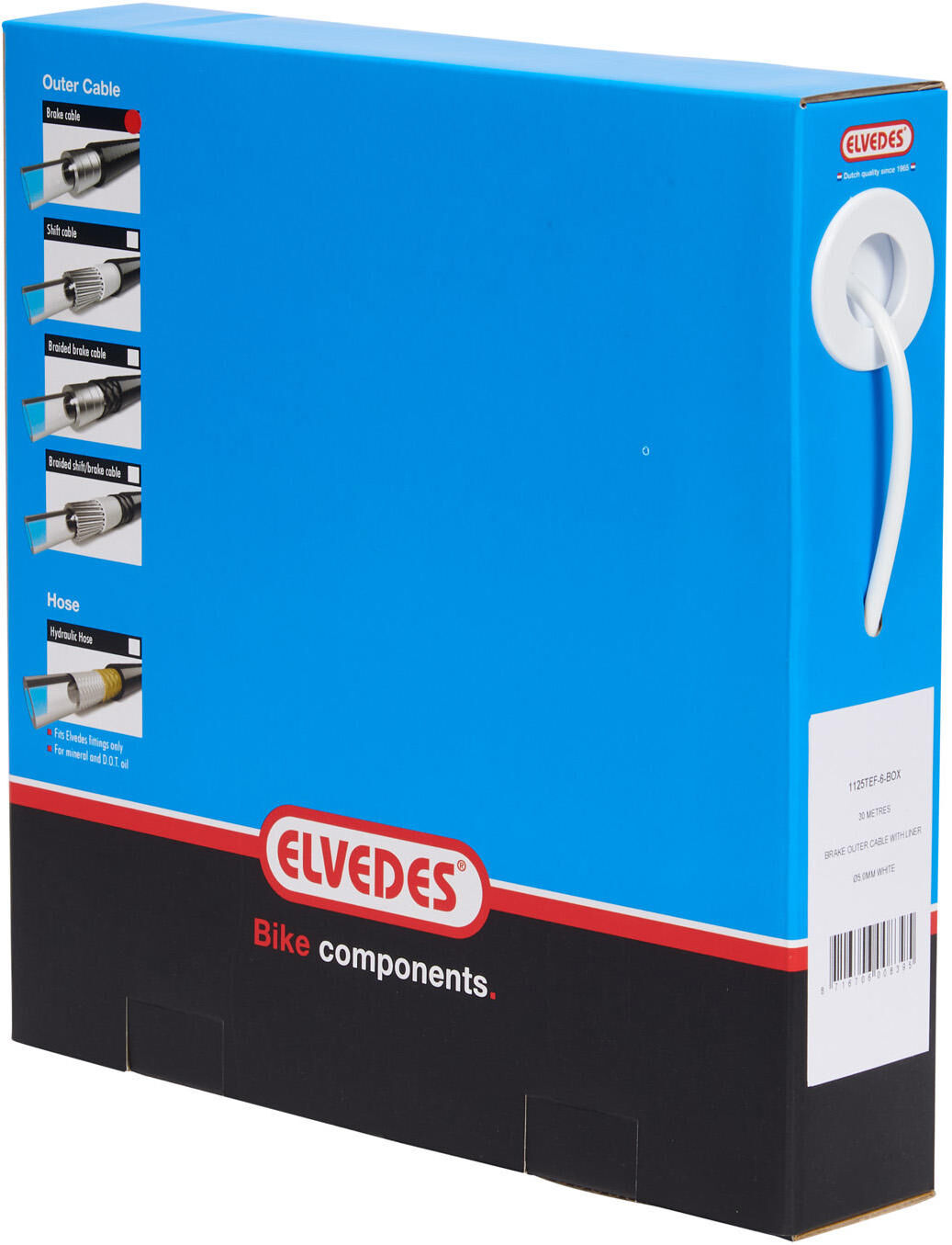 Elvedes Rem outer cable with lining ø5.0mm 30 meters white (in a box)