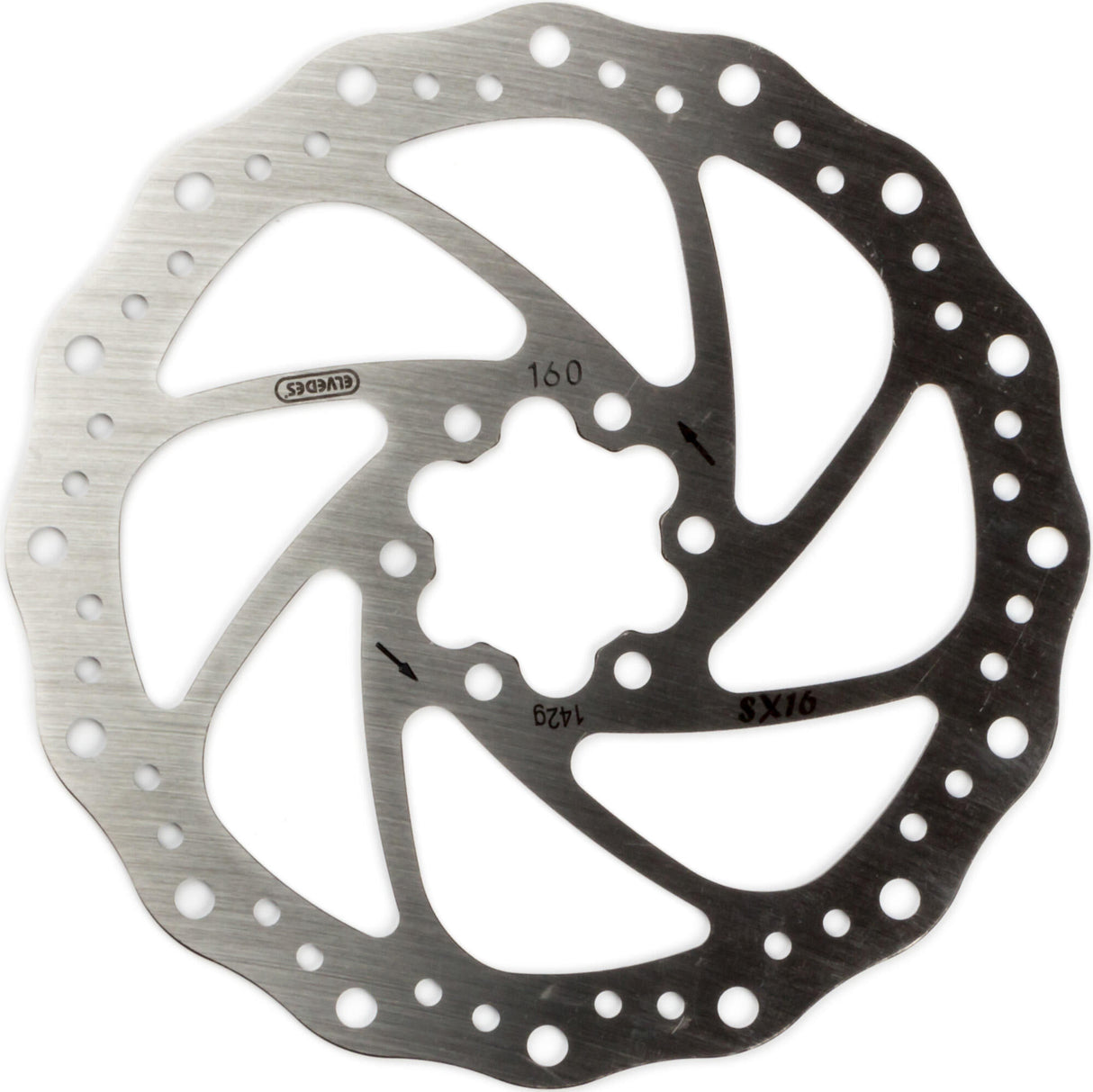 Brake disc 160 mm 6 holes steel silver