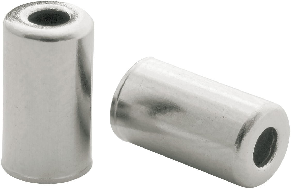 Cable hats brass 5 mm silver 200 pieces