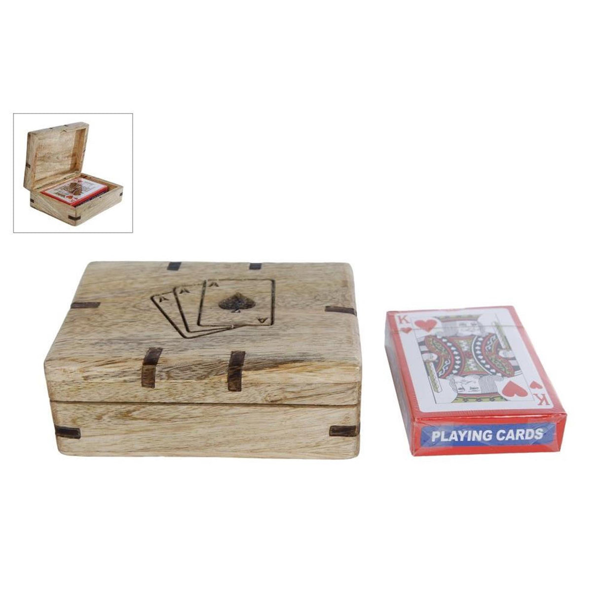 Boxkarten zum Spielen von Karten Mango 12x9x4cm