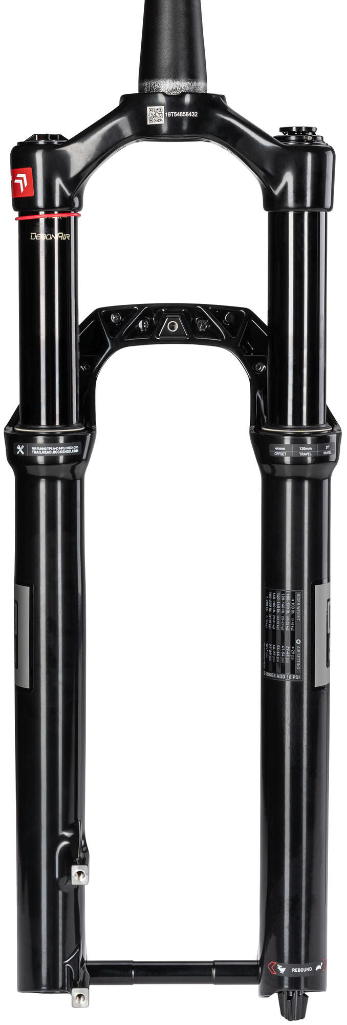 Rockshox verende voorvork reba gold isolator rl 27,5 + 29 booster rs suspension fork reba g 29 120mm 2p rmt 44 black