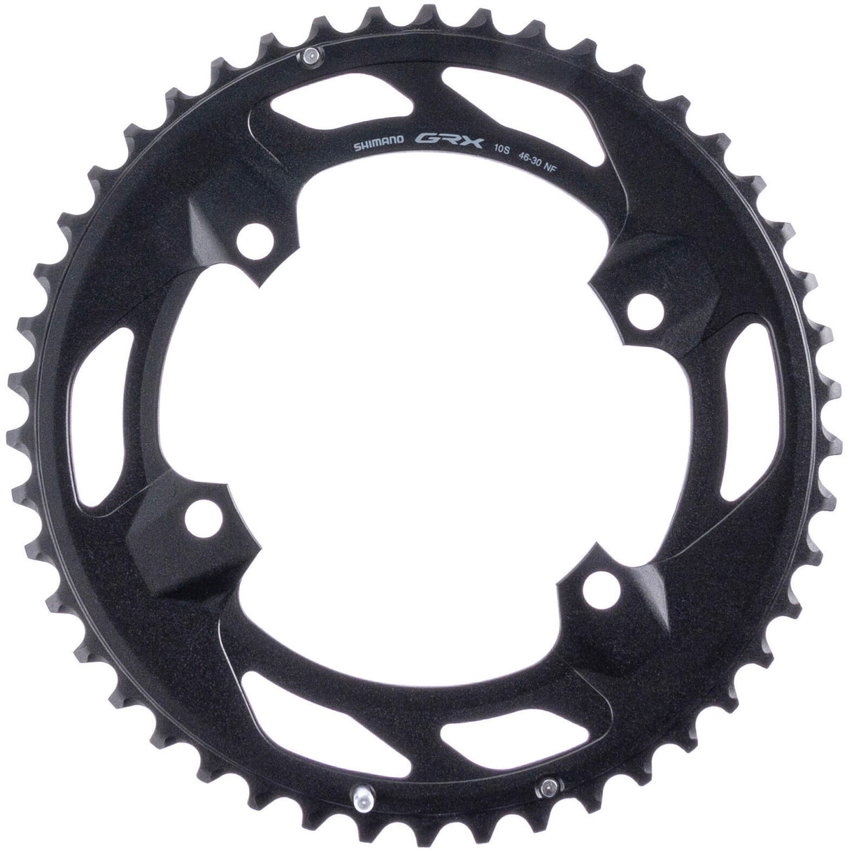 SHIMANO chain ring "GRX" FC-RX6004-arm, for 2x10-speed, 110mm circle diameterself-serviice package, asymmetric, for FC-RX600