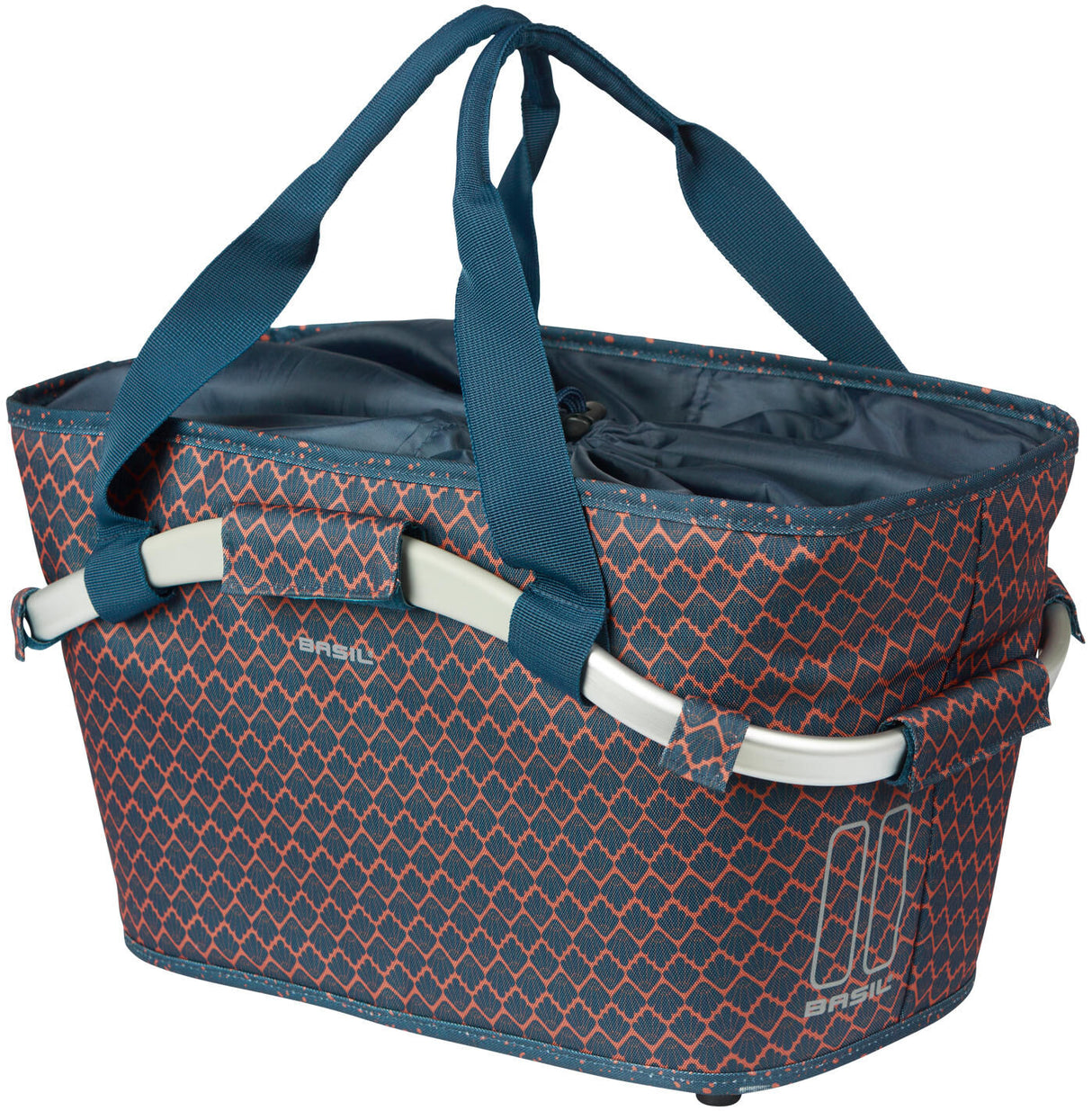 Basil Bicycle basket Flair Carry All rear basket with Mik Fixing 38 x 21 x 27 cm - Navy Blue