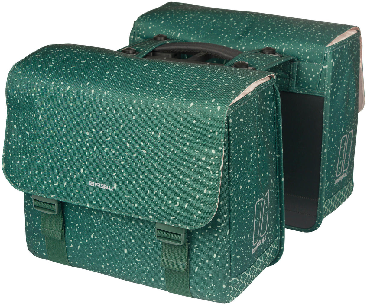 Basil Double Bicycle bag Flair Mik 35 Liter 15 x 35 x 31 cm (2x) - Green