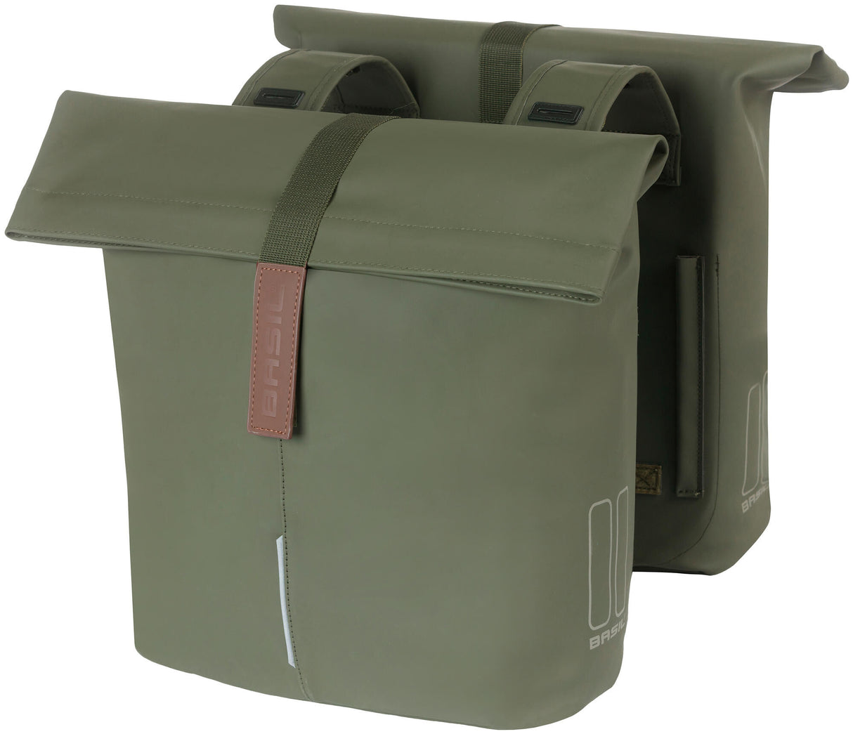 Basil Tas City Double Vegan Pelle | Moss verde