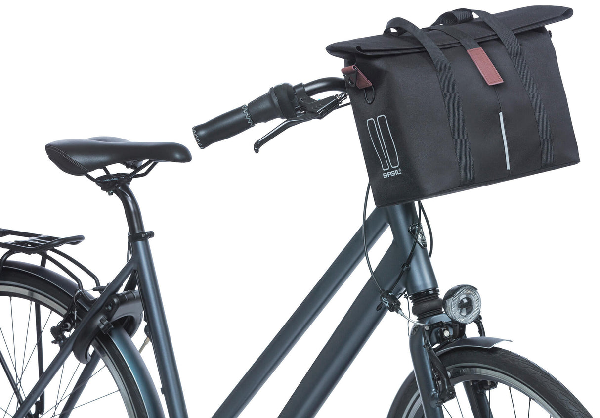 Basil Fietshandtas City Mik 8 - 11 litrů 19 x 30 x 26 cm - černá