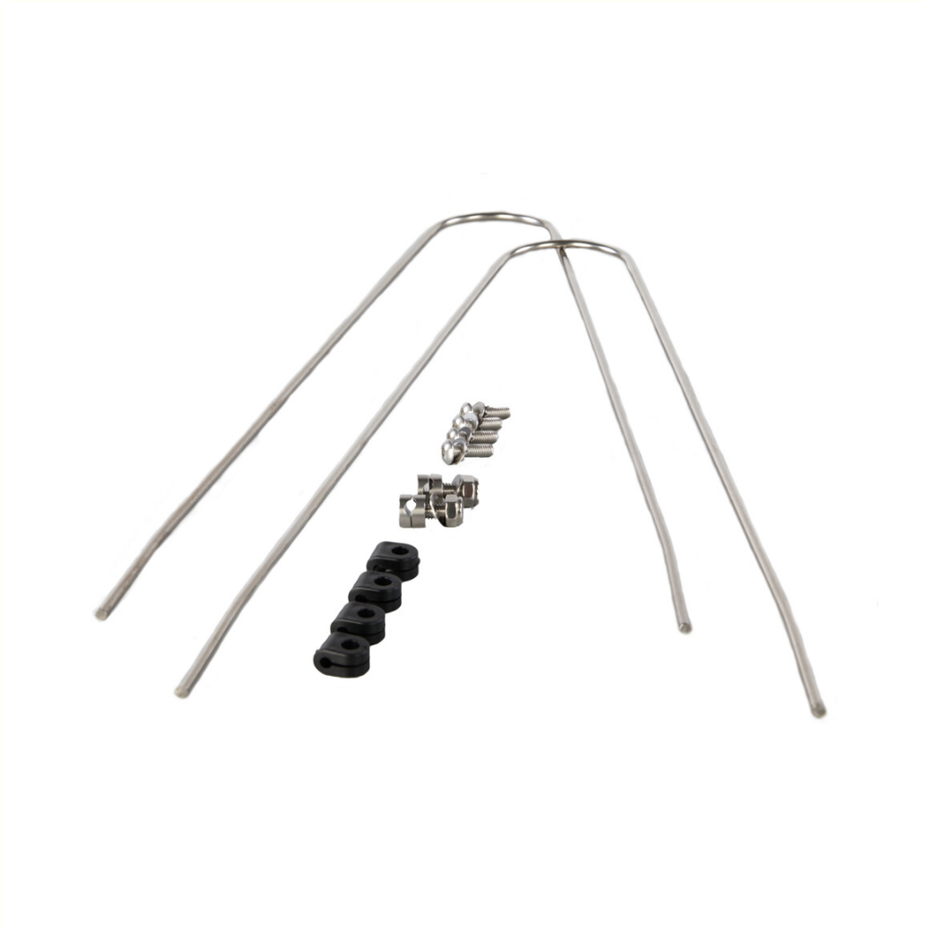 mudguard threaded rod set pad 45mm universal