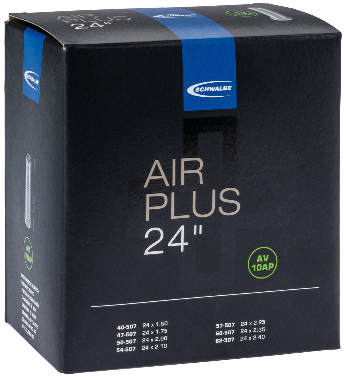 Schwalbe AV10AP Avión del tubo interior 24 pulgadas 40 62-507 IB AGV 40 mm