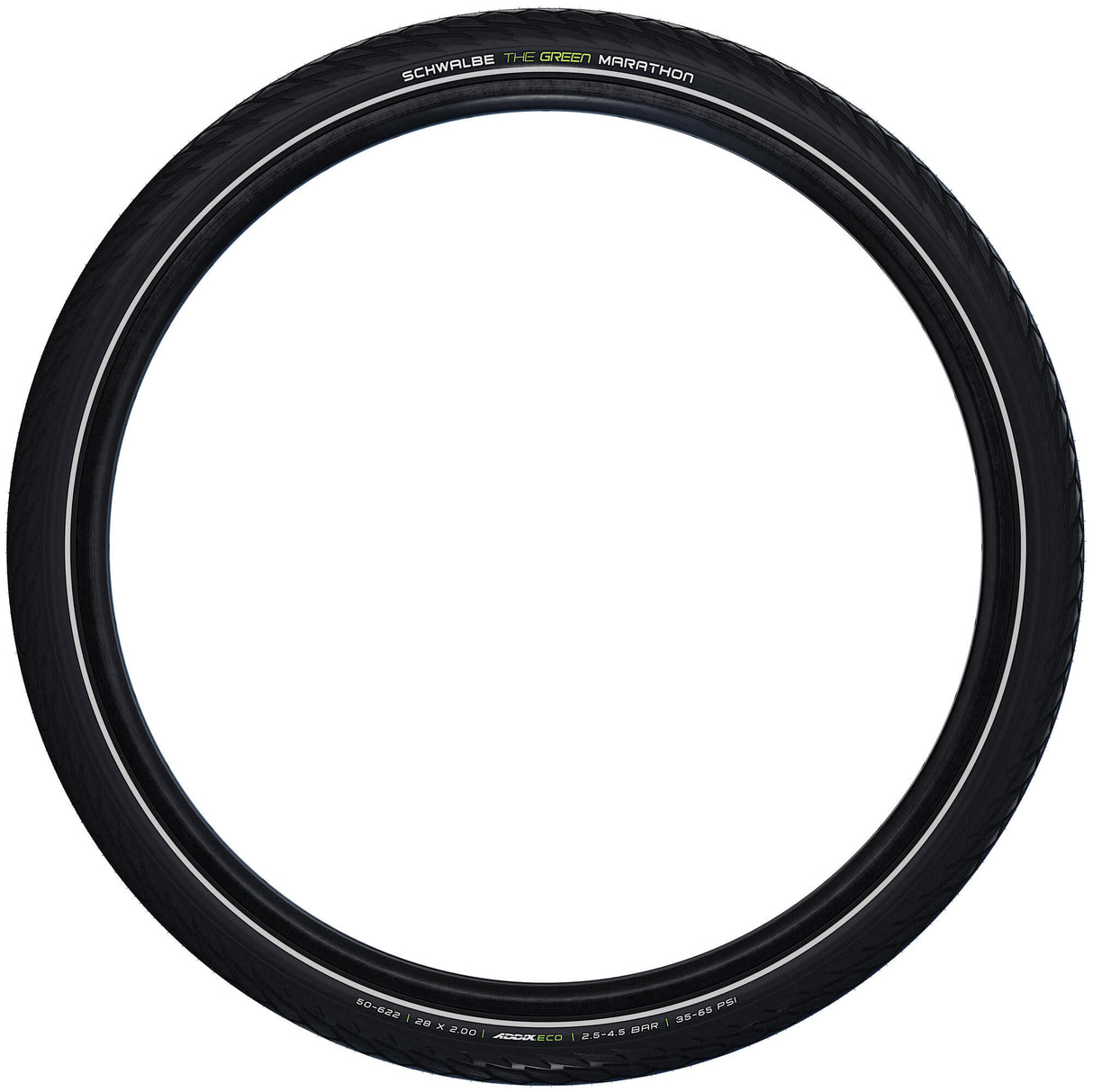 Schwalbe tire green marathon greenguard 28 x 2.00 50-622mm black with reflection