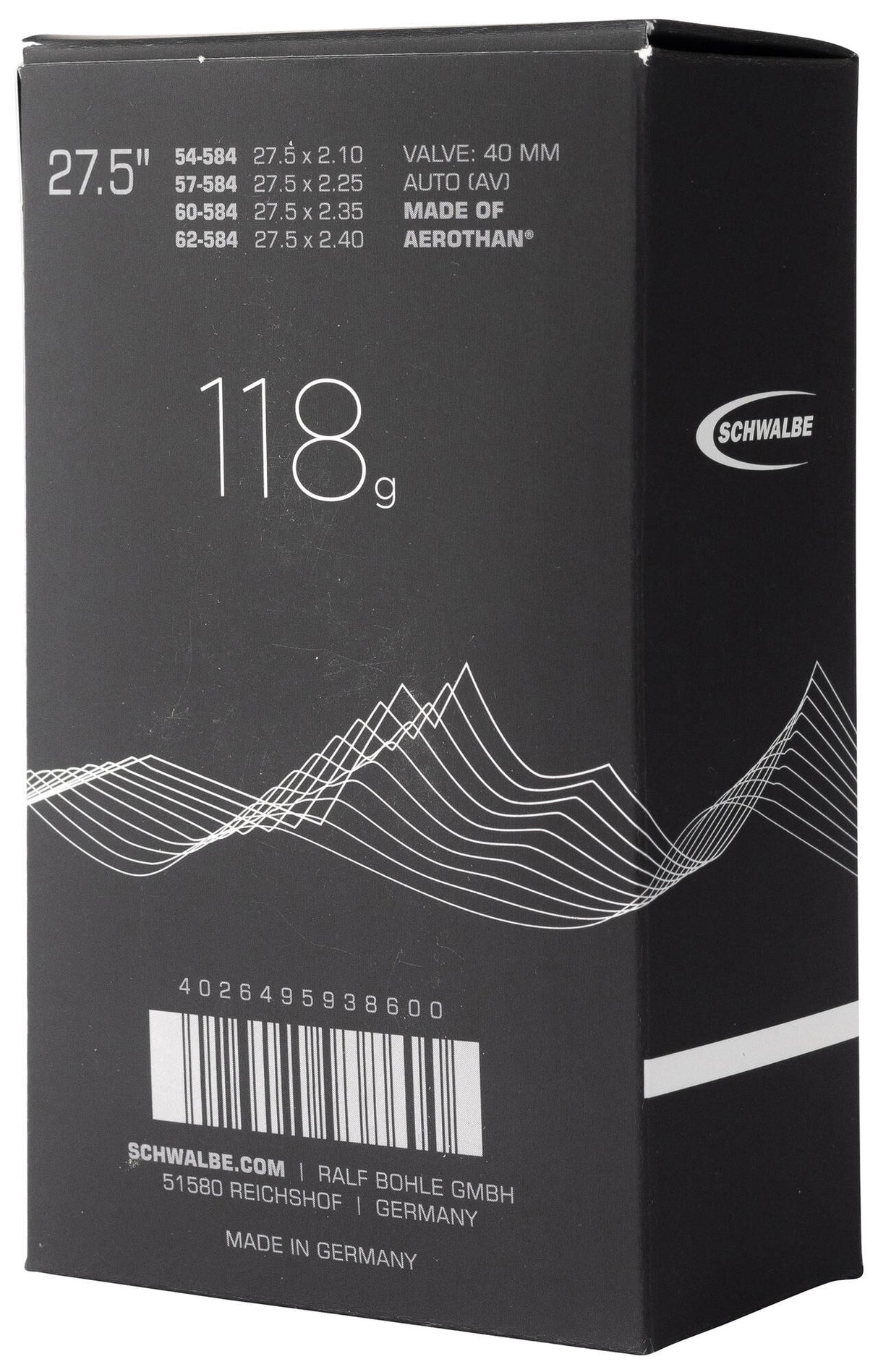 Rurka Schwalbe nr 21E Aerothan 27,5 AV 40 mm