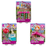 Barbie mini playset dog house with dog | 3 pieces