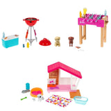 Barbie mini playset dog house with dog | 3 pieces