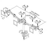 Neomounts FPMA-D930D Dual LCD LED TFT Office Teun, 2x 10-30, 15 kg, 0-50 cm, 75x75, 100x