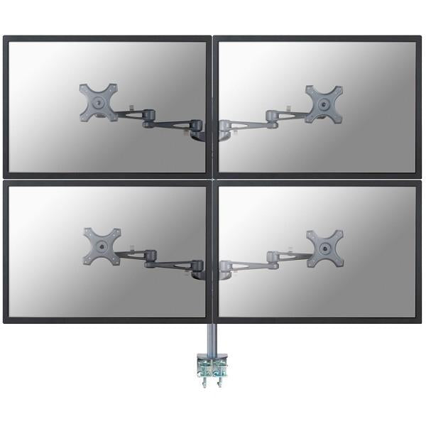 Neomounts fpma-d935d4 lcd bureausteun, 10-27 , 24 kg, 75x75 100x100 mm, 12cm, silver