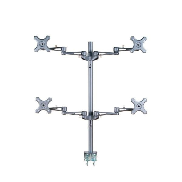 Neomounts fpma-d935d4 lcd bureausteun, 10-27 , 24 kg, 75x75 100x100 mm, 12cm, silver
