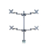 Neomounts fpma-d935d4 lcd bureausteun, 10-27 , 24 kg, 75x75 100x100 mm, 12cm, silver
