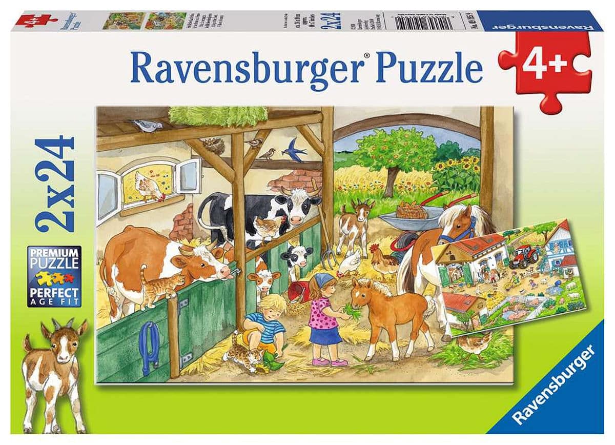 Ravensburger Happy Farm Life, 2 x 24pc.