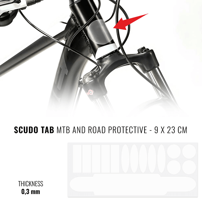Bicycle Frame Protection Stickerset Transparent