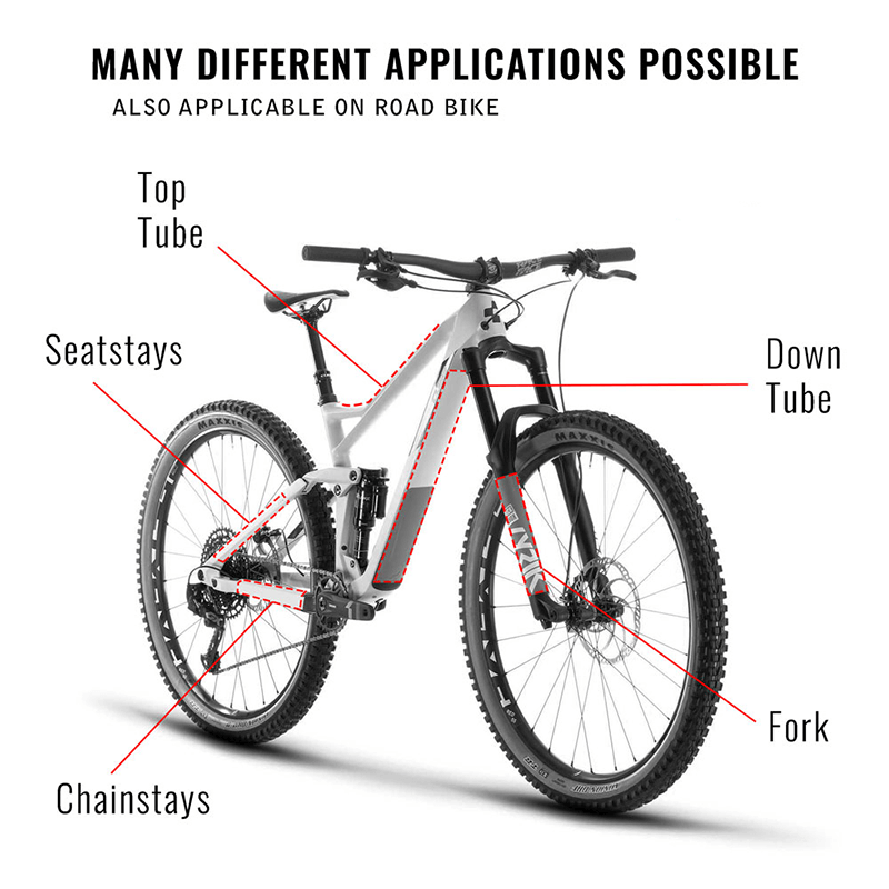 Bicycle Frame Protection Stickerset Transparent
