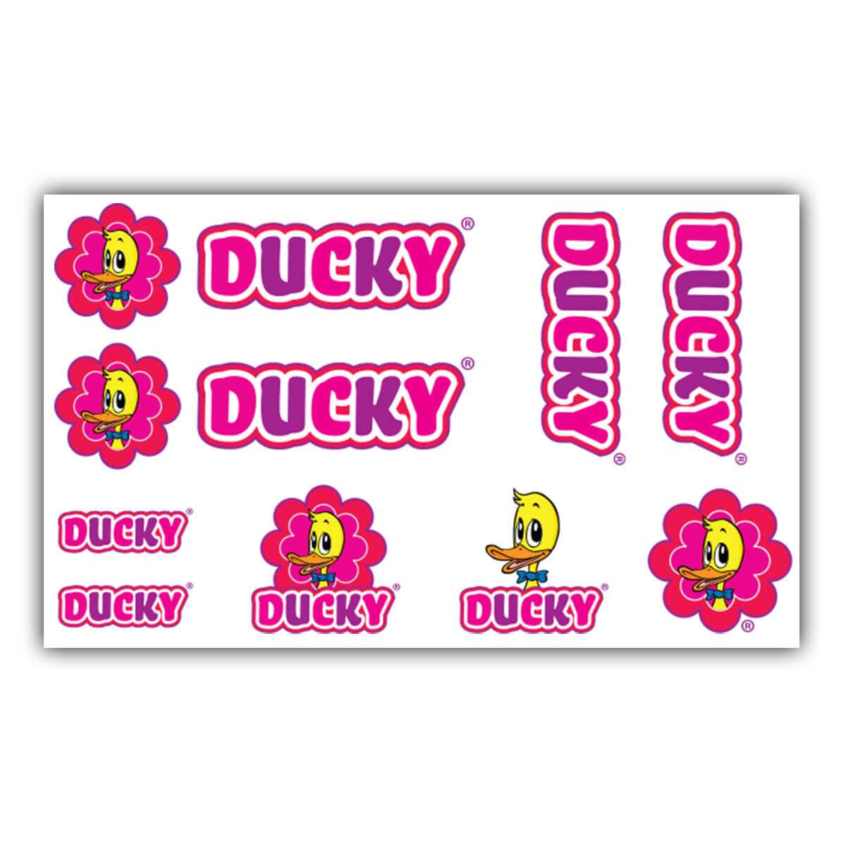 Bicycle Frame Stickerset Ducky Pink