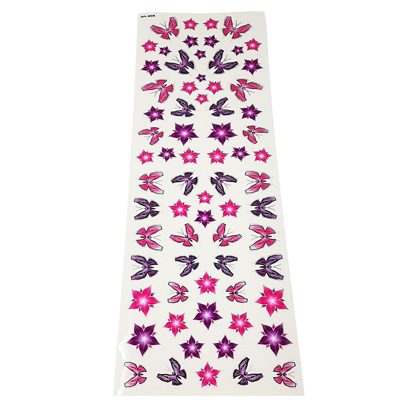 Bicycle Frame Stickerset Flowers Butterflies