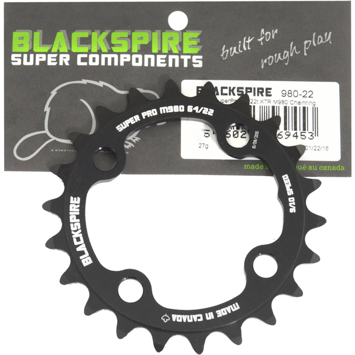 Blackspire - kettingblad mtb super pro xtr fc-m980 64bcd 22t.
