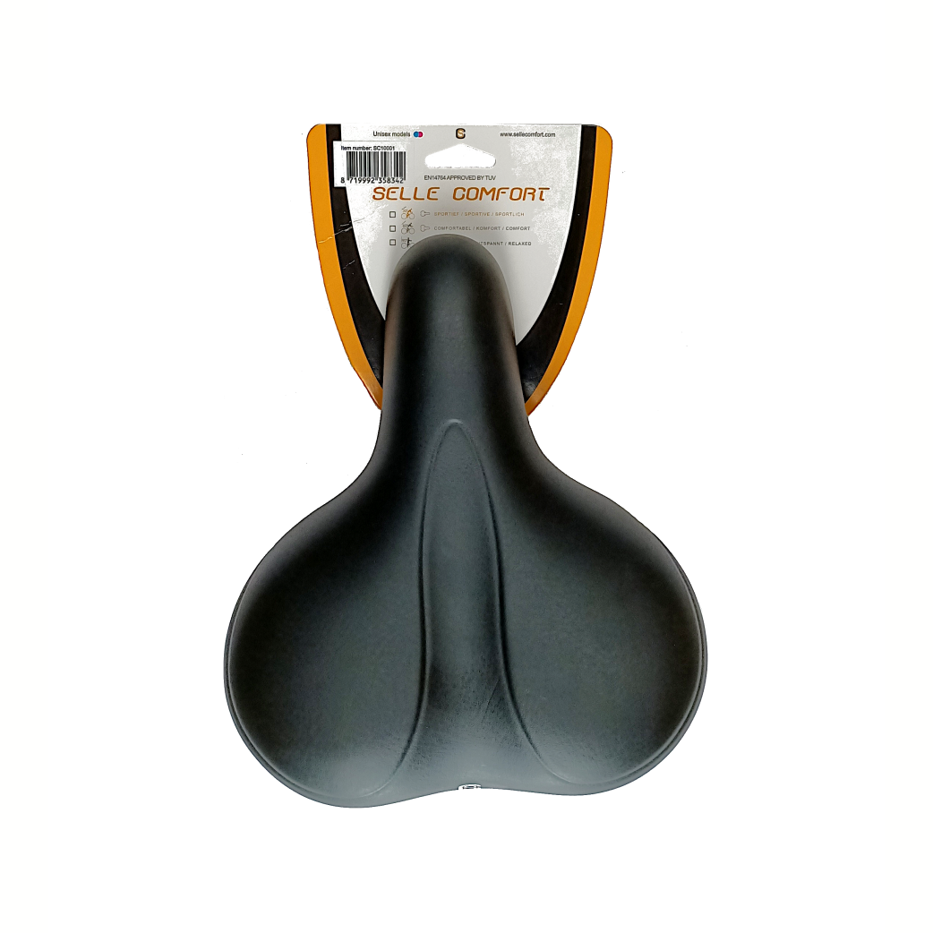 Sellle Comfort Saddle E-Bike Soft Medium Black, sin honda