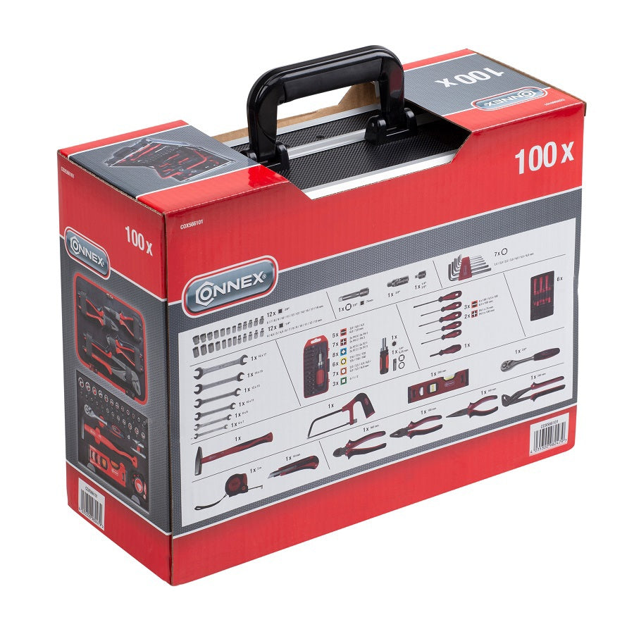 Connex producten gereedschapskoffer 100 delig alukoffer