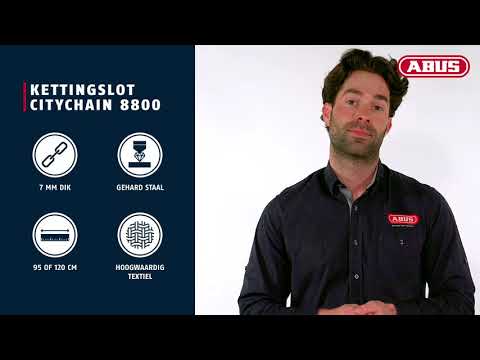 „Abus Citychain 8800 95“ raudona - dviračių grandinės užraktas