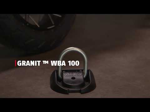 Abus WBA100 -seinä - lattiaankkurilukko - musta