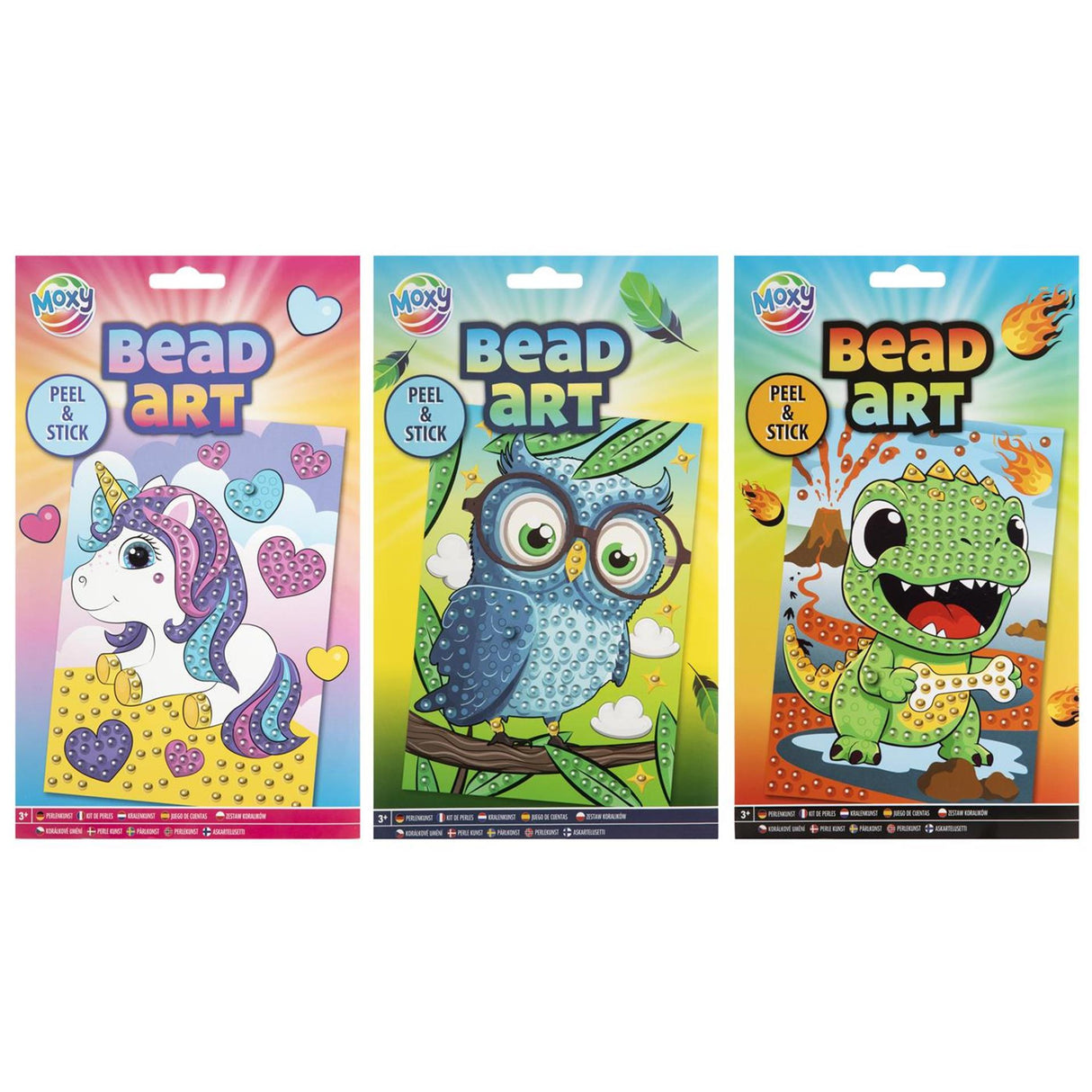 Moxy Bead Art Eenhoorn, Dino oder Eule