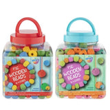 Creative craft group wooden beads blue, 375 grams