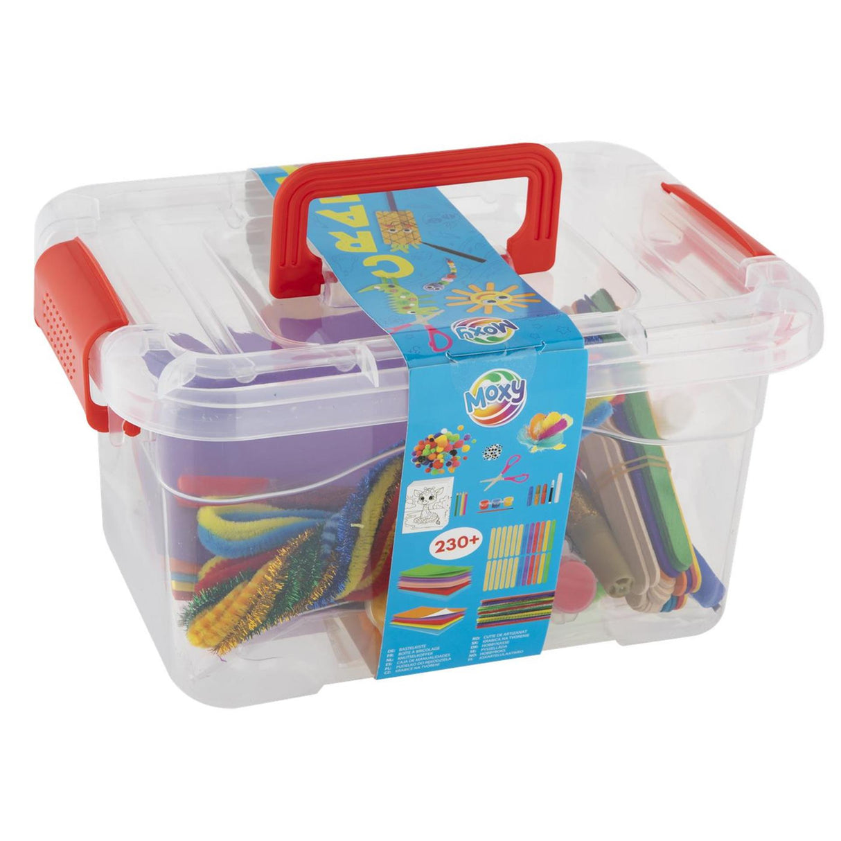 Creative craft group craft box with diverse craft materials, 240 pcs.