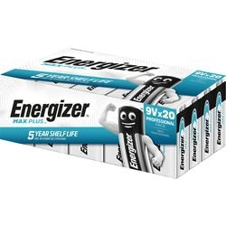 Battery energizer max plus 9v 20 pieces